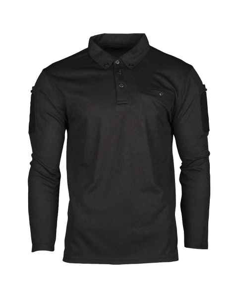 Mil-Tec TACTICAL QUICK DRY POLOSHIRT 1/1 ARM SCHWARZ Poloshirt