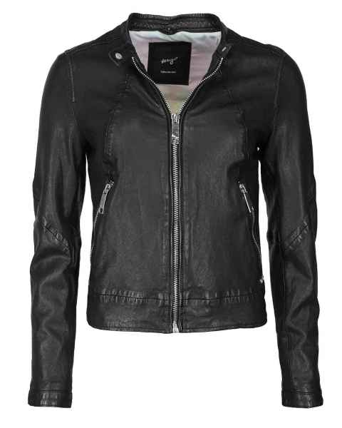 Maze Damen Lederjacke Bikerlook Lammleder mit farbigem Innenfutter Sunnyvale