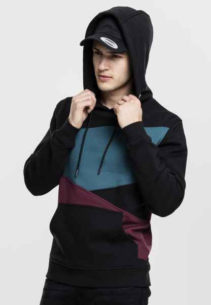 Urban Classics Herren Kapuzenpullover Hoodie Sweatshirt Zig Zag Hoody