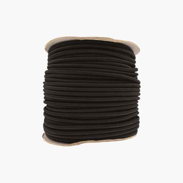 Highlander Seil Stoßband CS104 SHOCK CORD BLACK 8MMx100M