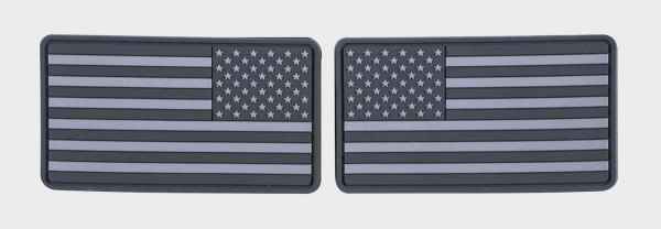 Helikon-Tex USA Large Subdued Flag Patch set 2pcs. PVC Grey Abzeichen Army