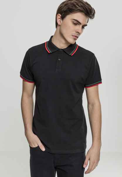 Urban Classics Herren Poloshirt T Shirt Polo Double Stripe Poloshirt