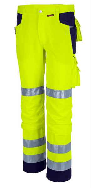 Qualitex Warnschutz Bundhose PRO-Serie Herren Warnhose Warnschutzhose Workwear