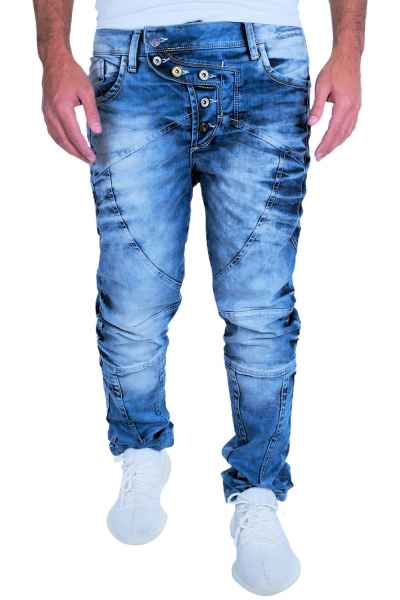 CIPO & BAXX Herren Jeans Clubwear Denim Hose CD346 Straight Trend Dicke Nähte CD346