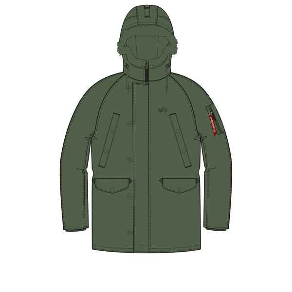 Alpha Industries N3-B VF 59 BN Wmn Damen Winterjacke Parka Mantel Kapuze 188005