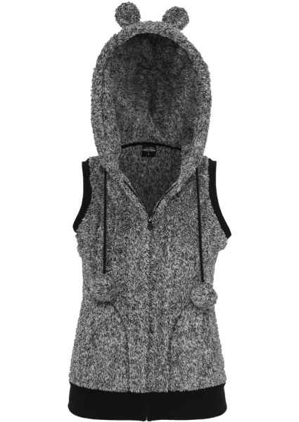 Urban Classics Damen Weste Ladies Melange Teddy Vest