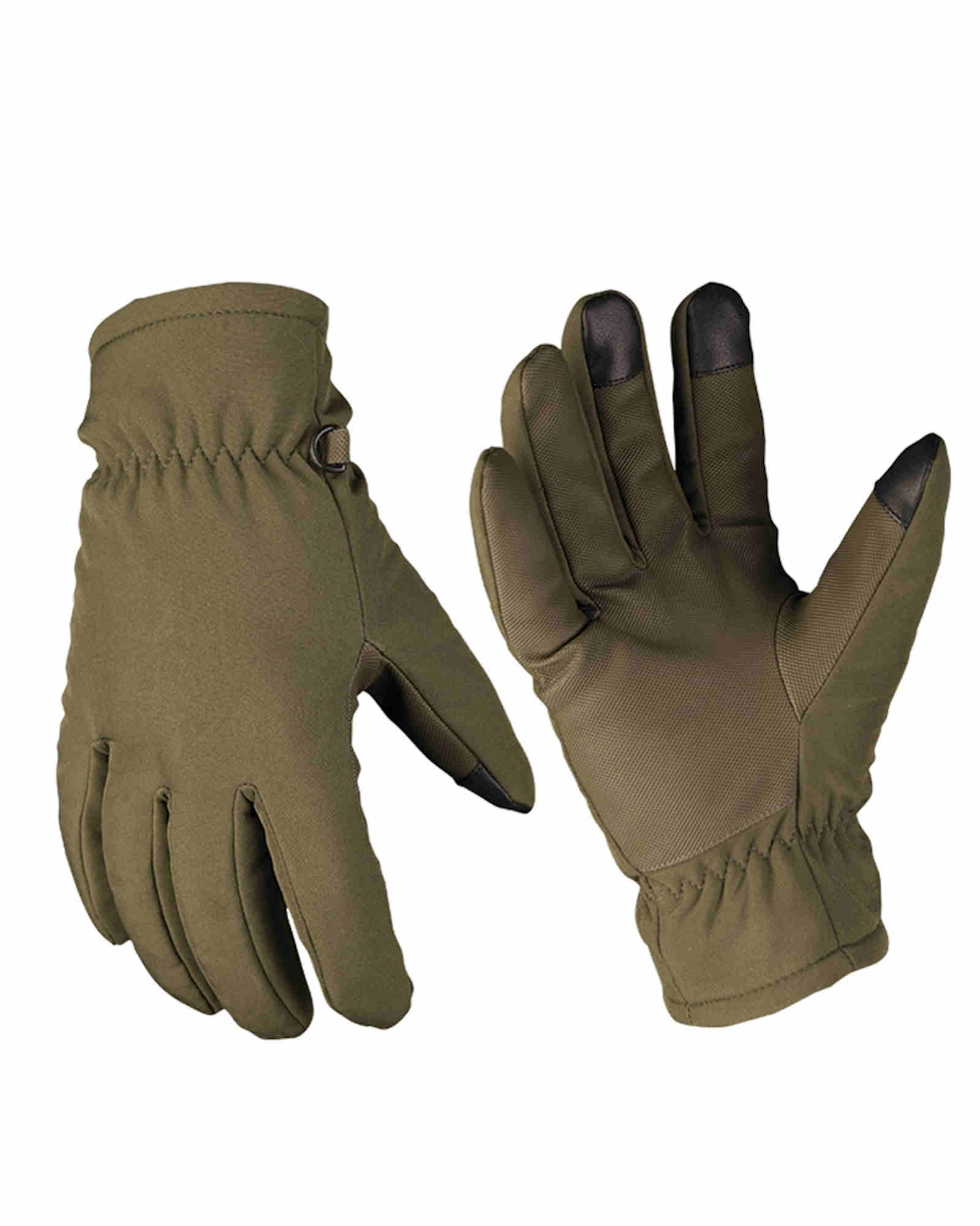 Fleece Fingerhandschuhe mit Thinsulatefütterung und Besatz Winter Handschuhe NEU 