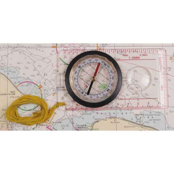 MFH Karten-Kompass Plastikgeh. Lupe Messeinrichtung