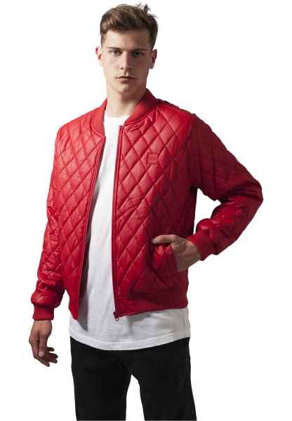 Urban Classics Herren Winterjacke Jacke Hooded Diamond Quilt Nylon Jacket