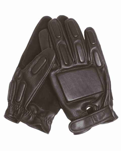 Mil-Tec SEC HANDSCHUHE LEDER SCHWARZ Fingerhandschuh Handschuh