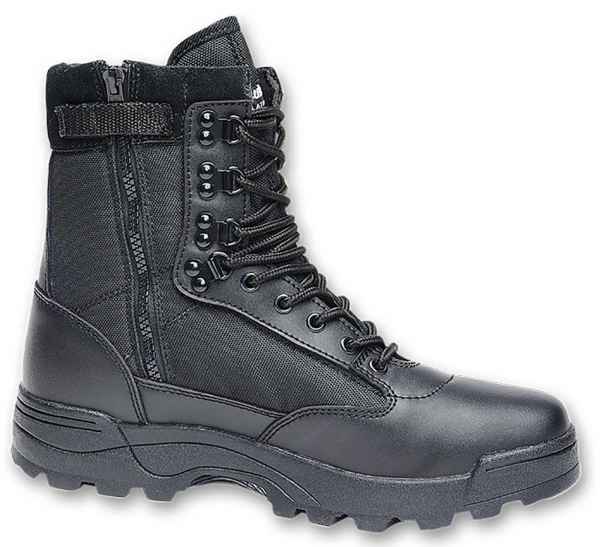 Brandit ZIPPER Tactical Boot 9017 Taktische Militärische Side Zip Stiefel Wildleder Leder