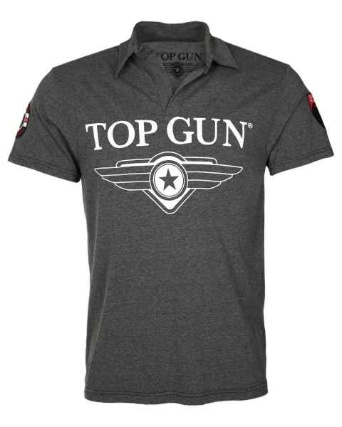 Top Gun Herren Poloshirt T Shirt mit Kragen Polo 6406 Moon