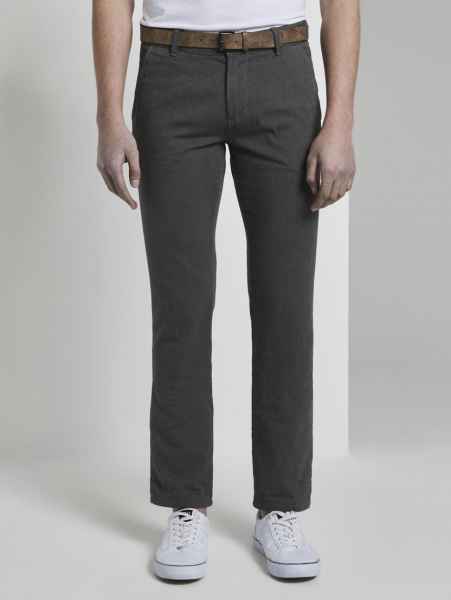 TOM TAILOR DENIM Chino Hose Straight chino structured Trousers 1/1