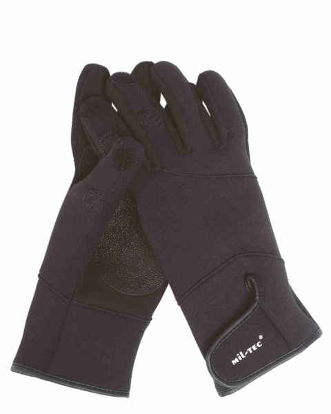 Mil-Tec NEOPREN/AMARO SHOOTING GLOVES SCHWARZ Fingerhandschuh Handschuh