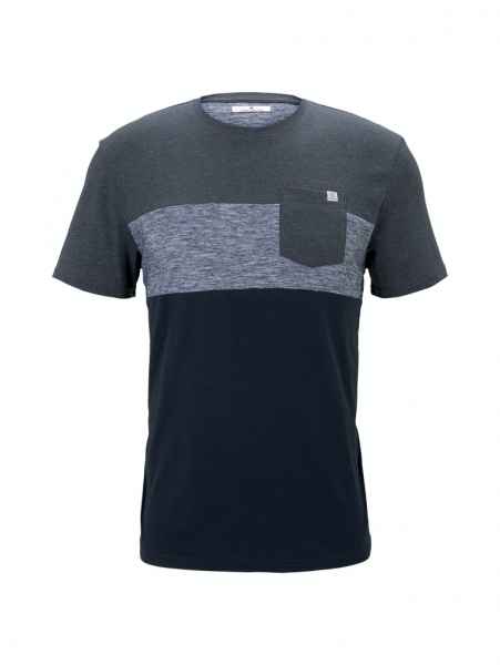TOM TAILOR Herren T Shirt print bedruckt cutline t-shirt