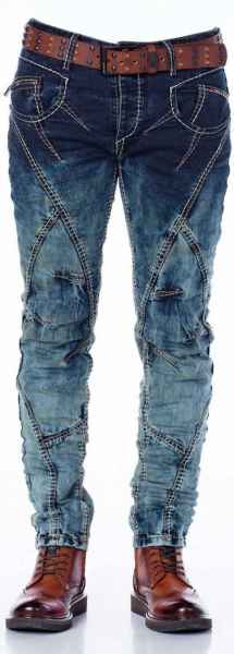 CIPO & BAXX Herren Jeans CD289 Hose Straight Cut Regular Gerades Bein Stretch