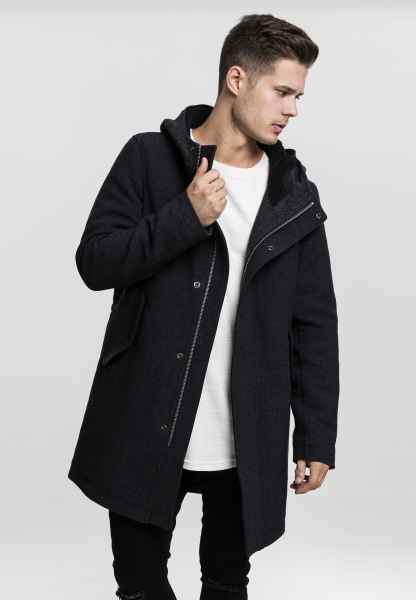 Urban Classics Herren Parka Jacke Winter Hooded Structured