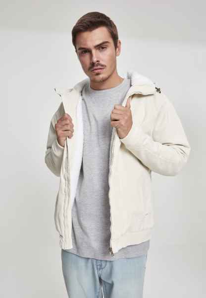 Urban Classics Herren Winterjacke Jacke Hooded Heavy Fake Fur Bomber Jacket