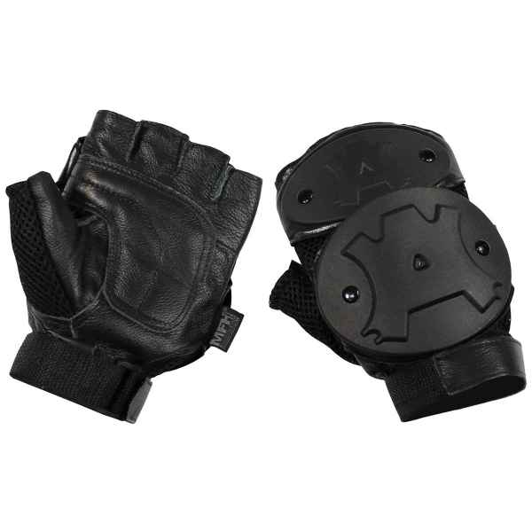 MFHHighDefence Handschuhe ohne Finger Knöchelschutz schwarz