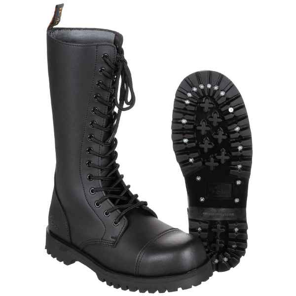 PureTrash Stiefel 14-Loch Pure Trash schwarz Stahlkappe Schrauben