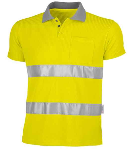 Qualitex Signal Warnschutz Polo T Shirt Warngelb Gelb Warnorange Orange