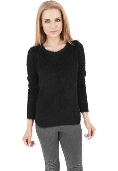 Urban Classics Damen Pullover Sweatshirt Longshirt Pulli Nylon Feather Crew