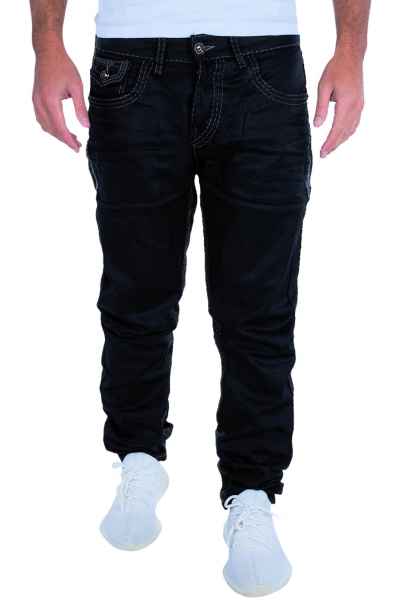 CIPO & BAXX Herren Jeans Clubwear Denim Hose CD295 Straight Vintage Dicke Nähte CD295