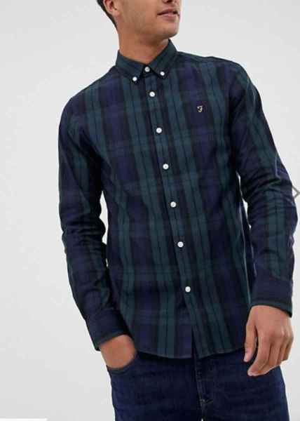 FARAH® Mens Shirt Warley Check Hemd