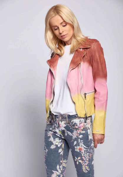 Maze Damen Lederjacke Bikerlook Lammleder mit Schulterklappen Paradise