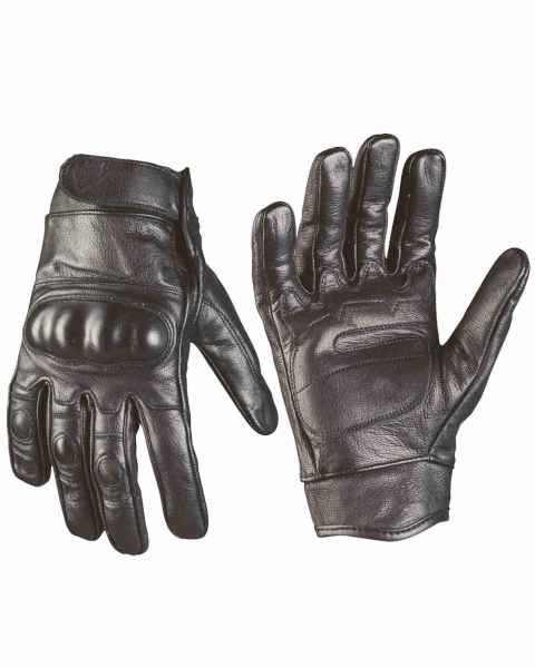 Mil-Tec TACTICAL GLOVES LEDER SCHWARZ Fingerhandschuh Handschuh