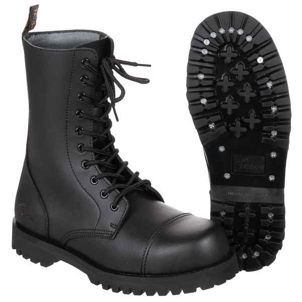 PureTrash Stiefel 10-Loch Pure Trash schwarz Stahlkappe Schrauben