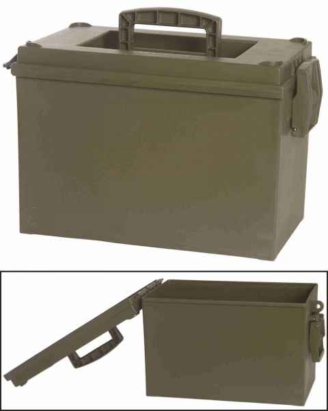 Mil-Tec US AMMO BOX KST.CAL.20MM M.EINSATZ OLIV Munitionsbox