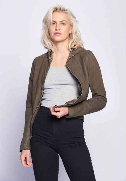 Maze Damen Lederjacke Übergangsjacke Bikerlook Lammleder perforiert Citra