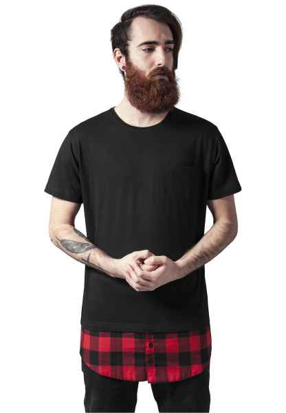 Urban Classics Herren T-Shirt basic Normal Long Raglan 3/4 Sleeve Pocket Tee