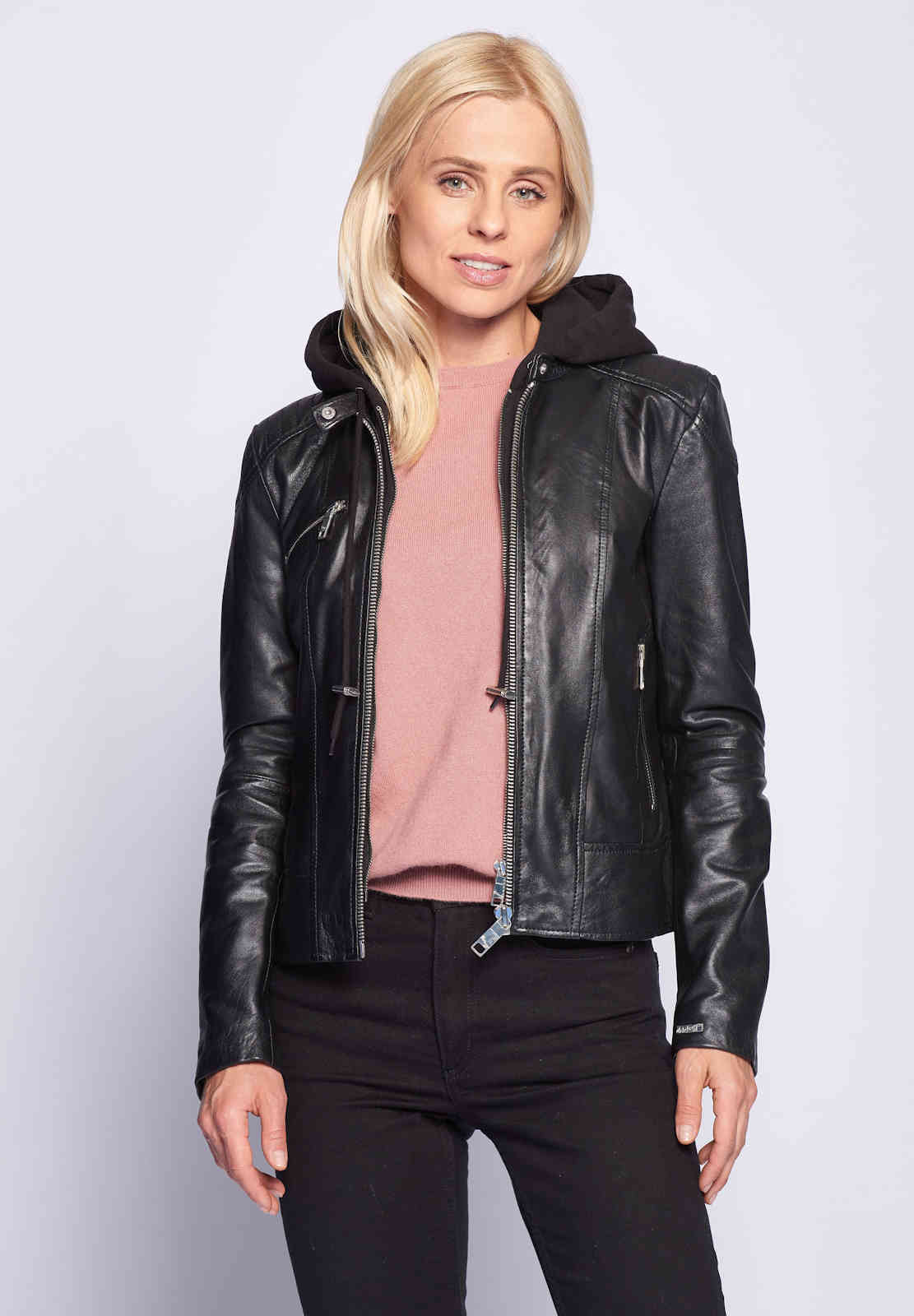 Maze Damen Lederjacke Übergangsjacke | Bikerlook Ayazo Lammleder | Mico Jacken Damen | modern