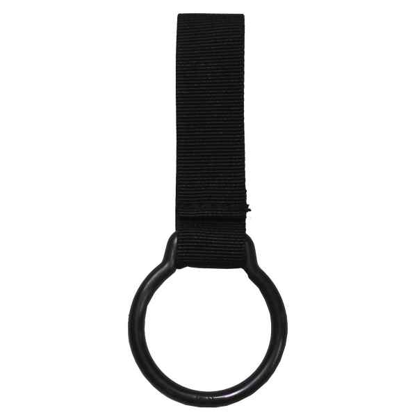 MFH Taschenlampenhalter mit Ring und Nylonclip schwarz