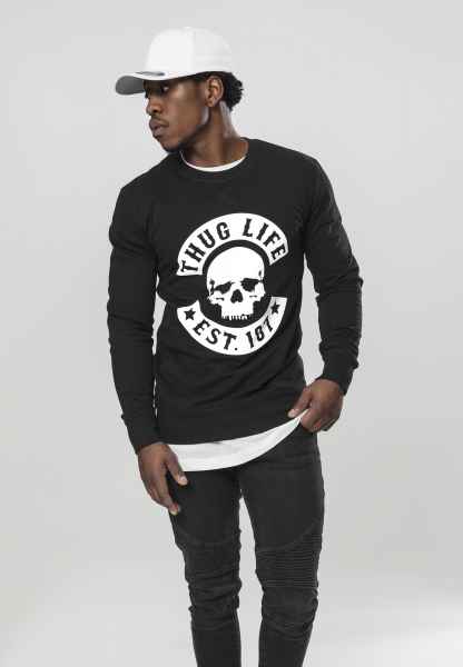 Thug Life Herren Sweatshirt Pullover Sweater Thug Life Skull Crewneck