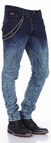 CIPO & BAXX Herren Jeans CD155 NEU Hose Slim Fit Enges Bein Denim Stretch