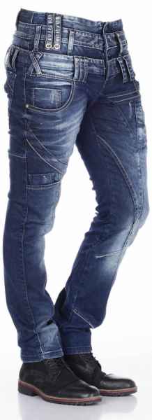 CIPO & BAXX Herren Jeans C-1180 NEU Hose Straight Cut Regular Gerades Bein Denim