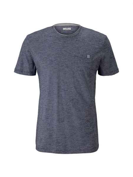 TOM TAILOR Herren T Shirt basic fineliner t-shirt with pocket
