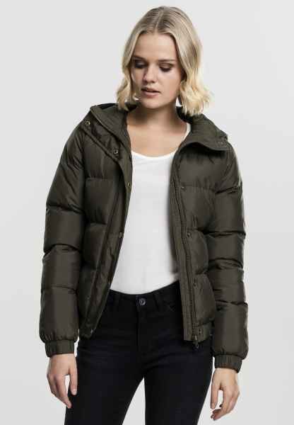 Urban Classics Damen Jacke Ladies Hooded Puffer Jacket