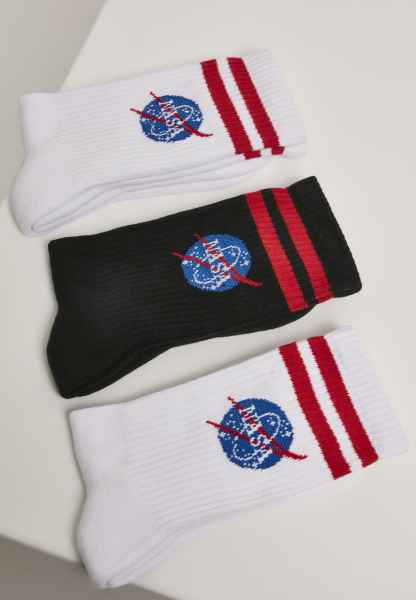 Mister Tee Herren Socken Strümpfe NASA Insignia Socks 3-Pack