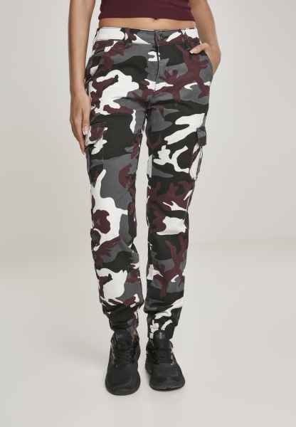 Urban Classics Damen Hose Ladies High Waist Camo Cargo Pants