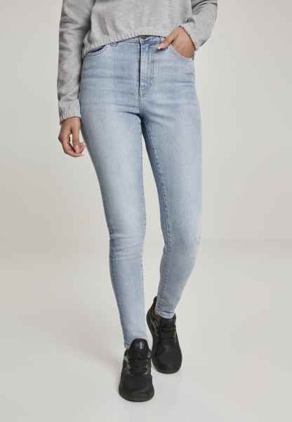 Urban Classics Damen Hose Ladies High Waist Skinny Jeans
