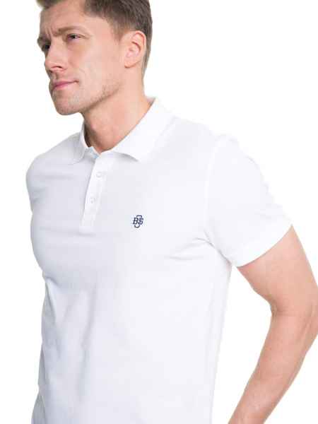 Big Star Herren T-Shirt SS MARKOLINO POLO SS 110 Weiss Strick Poloshirts