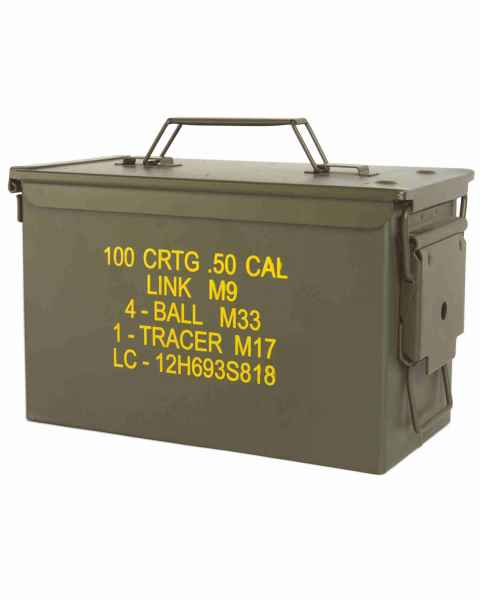 Mil-Tec US AMMO BOX STEEL M2A1 CAL.50 Munitionsbox