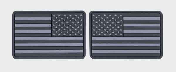 Helikon-Tex USA Small Subdued Flag set 2pcs. PVC Grey Abzeichen Army