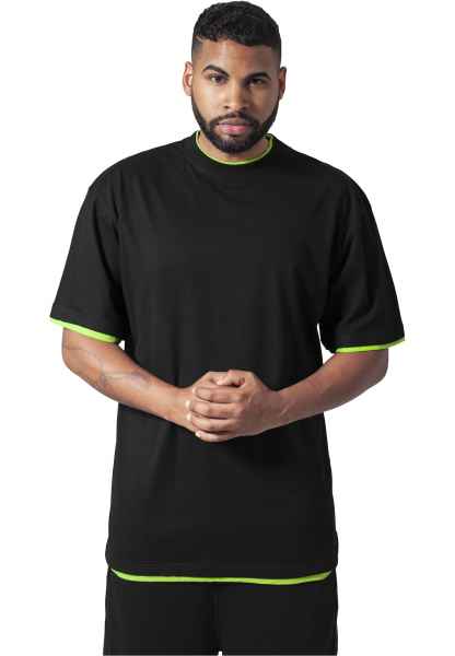 Urban Classics Herren T-Shirt basic Oversize Normal Contrast Tall Tee