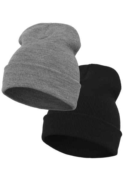 Flexfit Herren Mütze Pre-Pack Heavyweight Long Beanie Doppelpack