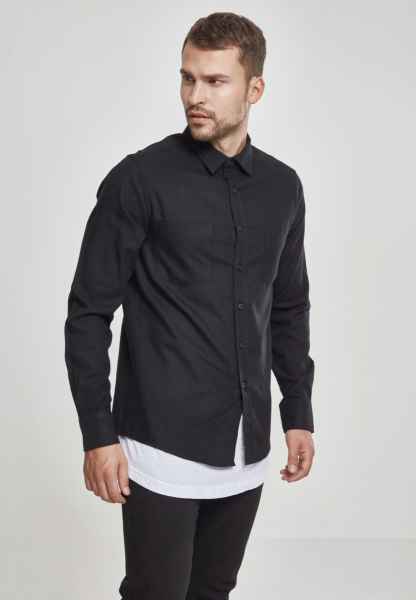 Urban Classics Herren Freizeit Hemd Lang Kurz Checked Flanell Shirt